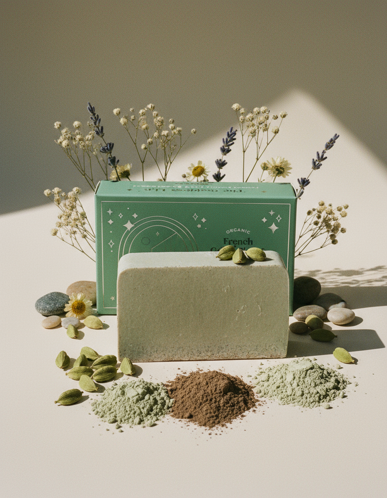 French Green Clay and Organic Cardamom Treatment Bar – The Goddess French Green Clay and Organic Cardamom Treatment Bar – The Goddess