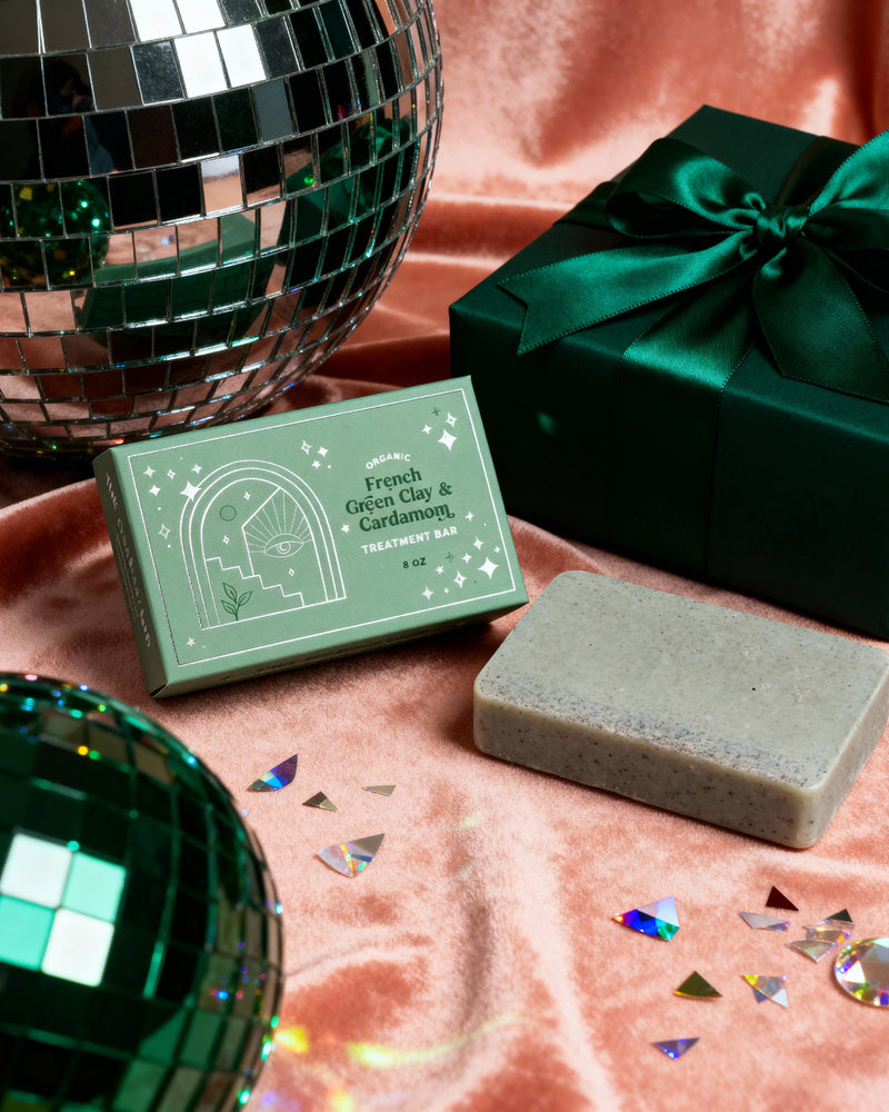 French Green Clay and Organic Cardamom Treatment Bar